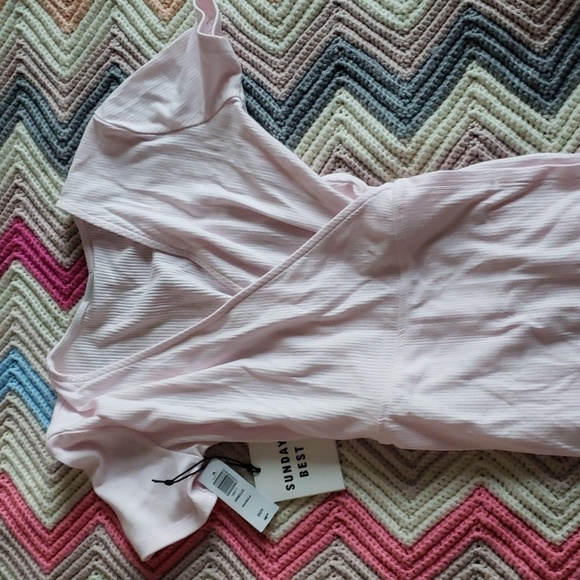 Sunday Best Pink Mini Wrap Dress - WITH TAGS - Picture 6 of 13